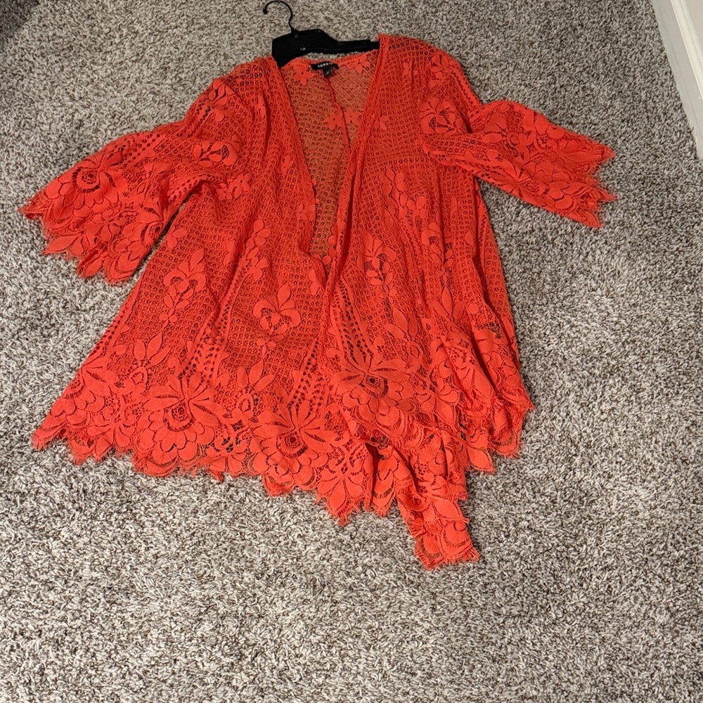 Torrid Coral Lace Cover-Up